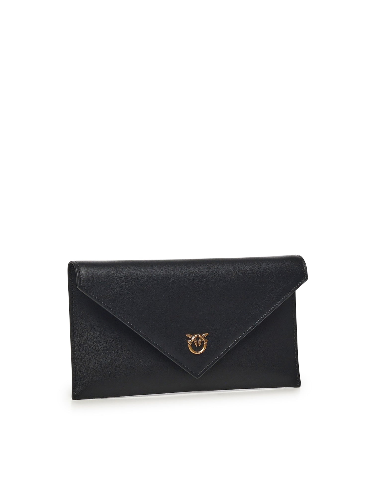Bustina in pelle con logo Love Birds 105347 A0F1Z99Q PINKO 
