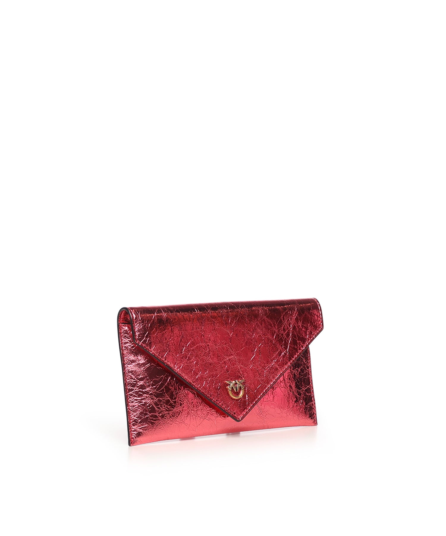 Bustina in pelle metallizzata con logo 105347 A2OTQ59Q PINKO 
