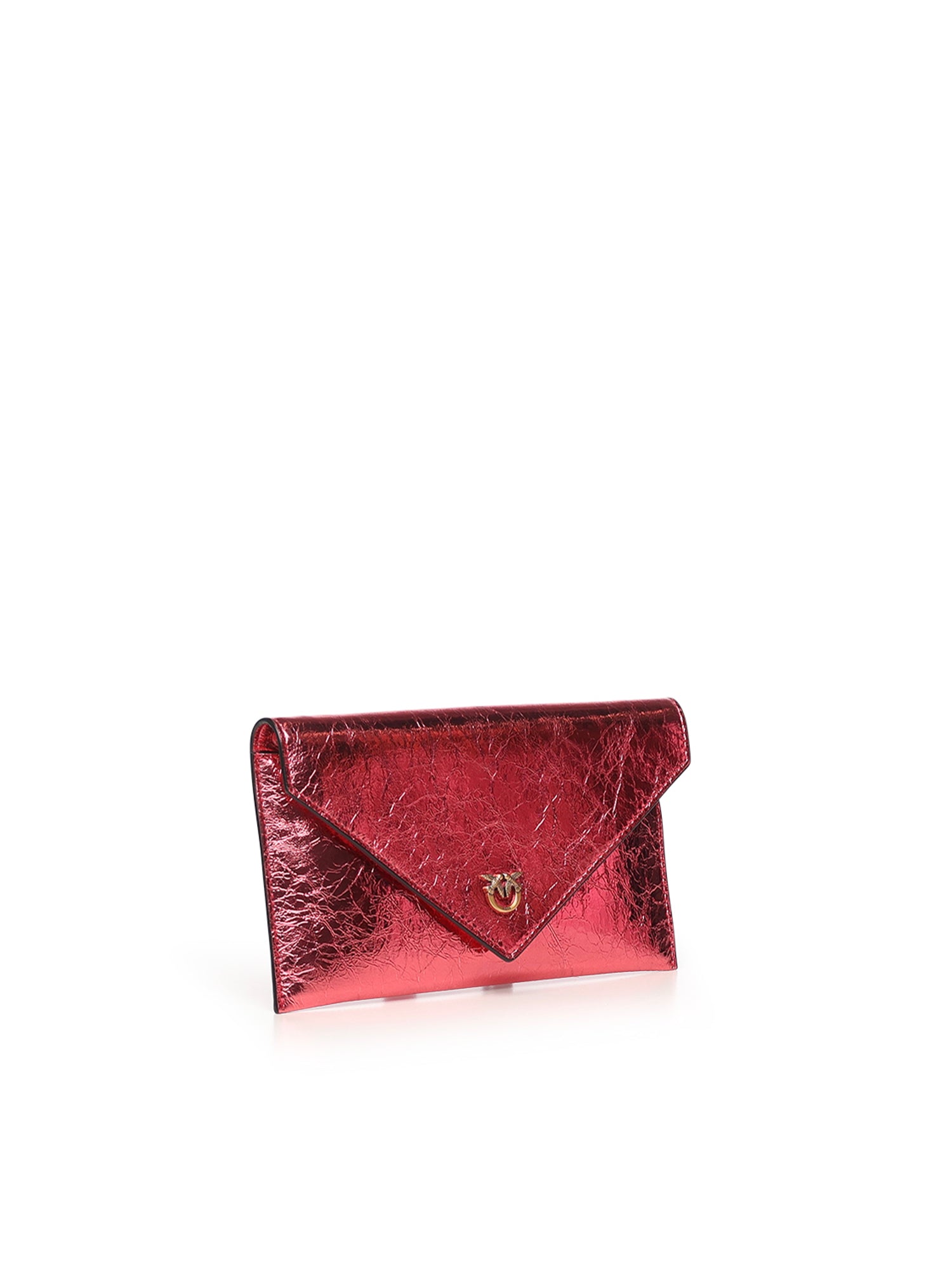 Bustina in pelle metallizzata con logo 105347 A2OTQ59Q PINKO 
