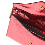 Bustina in pelle metallizzata con logo 105347 A2OTQ59Q PINKO 
