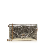 Bustina in pelle metallizzata con logo 105347 A2OTZZLQ PINKO 