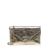 Bustina in pelle metallizzata con logo 105347 A2OTZZLQ PINKO 