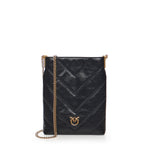 Bustina in pelle motivo chevron 105352 A2W2Z99Q PINKO 
