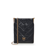 Bustina in pelle motivo chevron 105352 A2W2Z99Q PINKO 