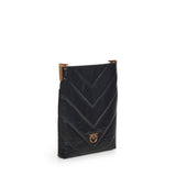 Bustina in pelle motivo chevron 105352 A2W2Z99Q PINKO 