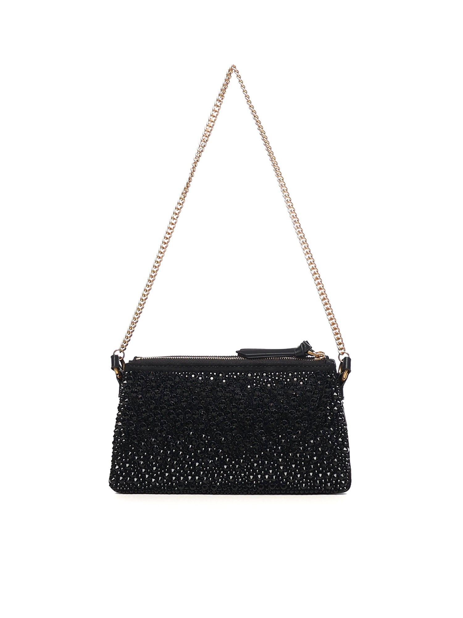 Borsa a spalla piccola Mini Double Bag full strass 105359 A2WFZ99Q PINKO 