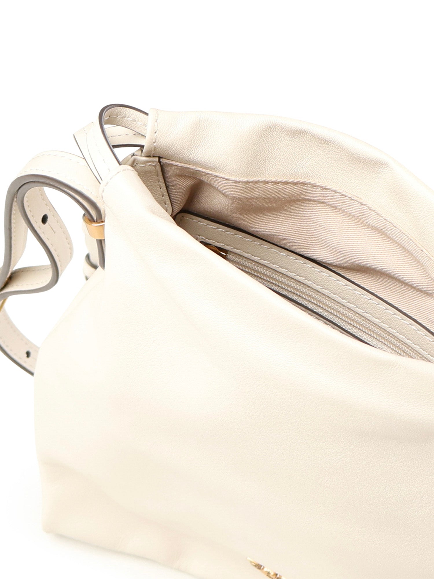 Borsa a spalla Mini Slouchy Bag in pelle con logo 105362 A0QOZ14Q PINKO 