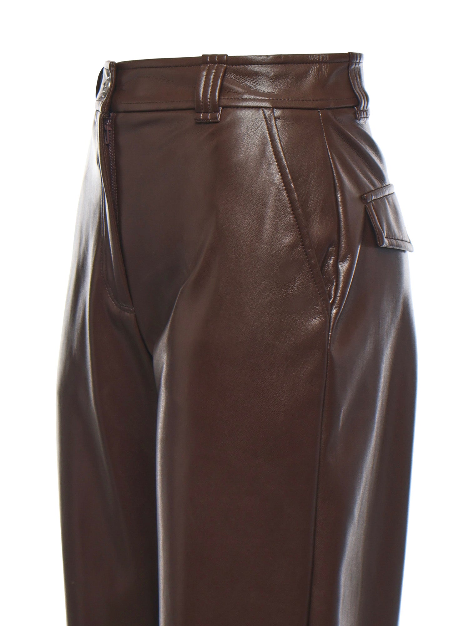 Pantaloni balloon effetto pelle soft touch 105371 A2P4M22 PINKO 