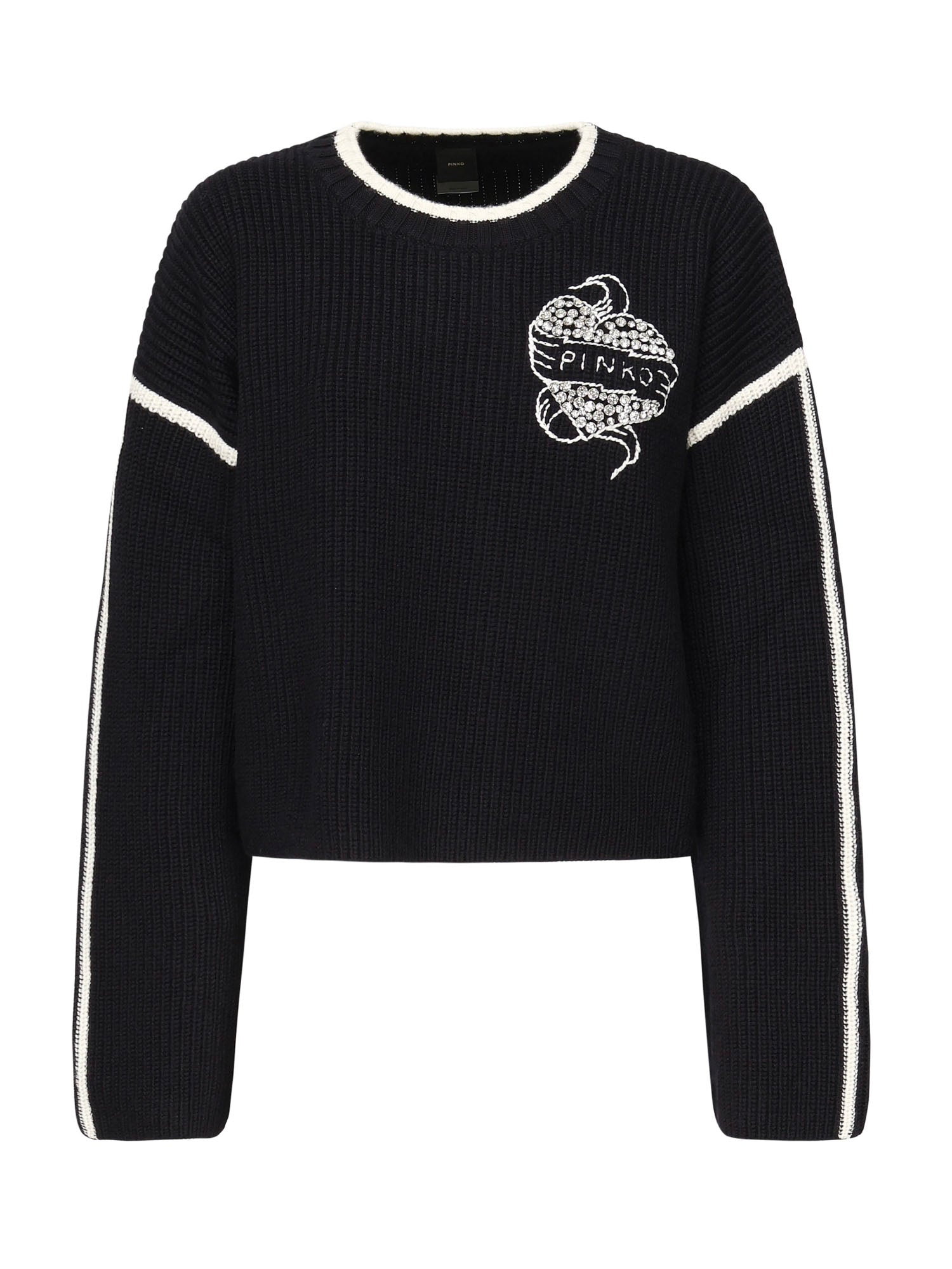 Maglione Alicudi con logo 105397 A2PKEZ1 PINKO 