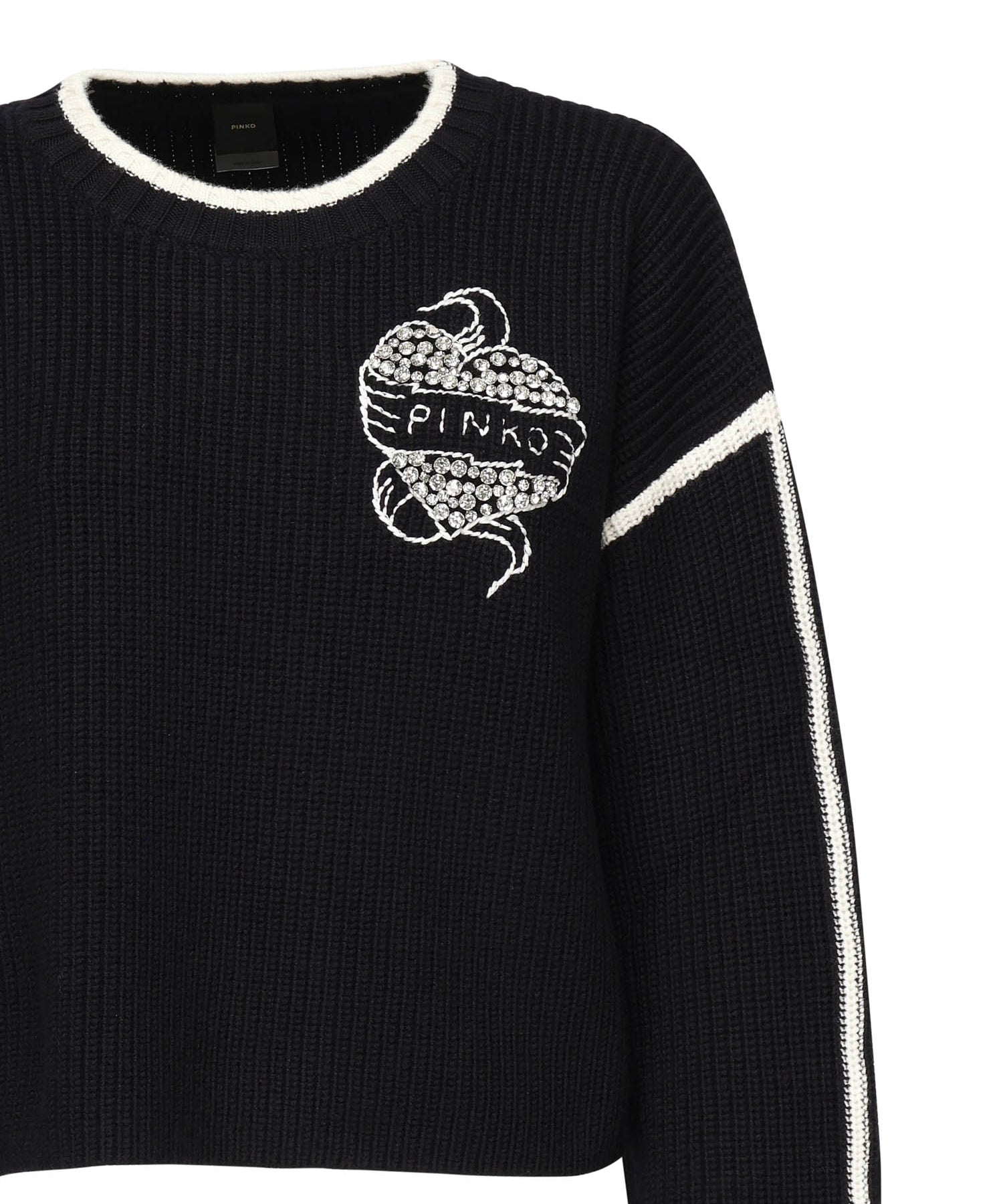 Maglione Alicudi con logo 105397 A2PKEZ1 PINKO 