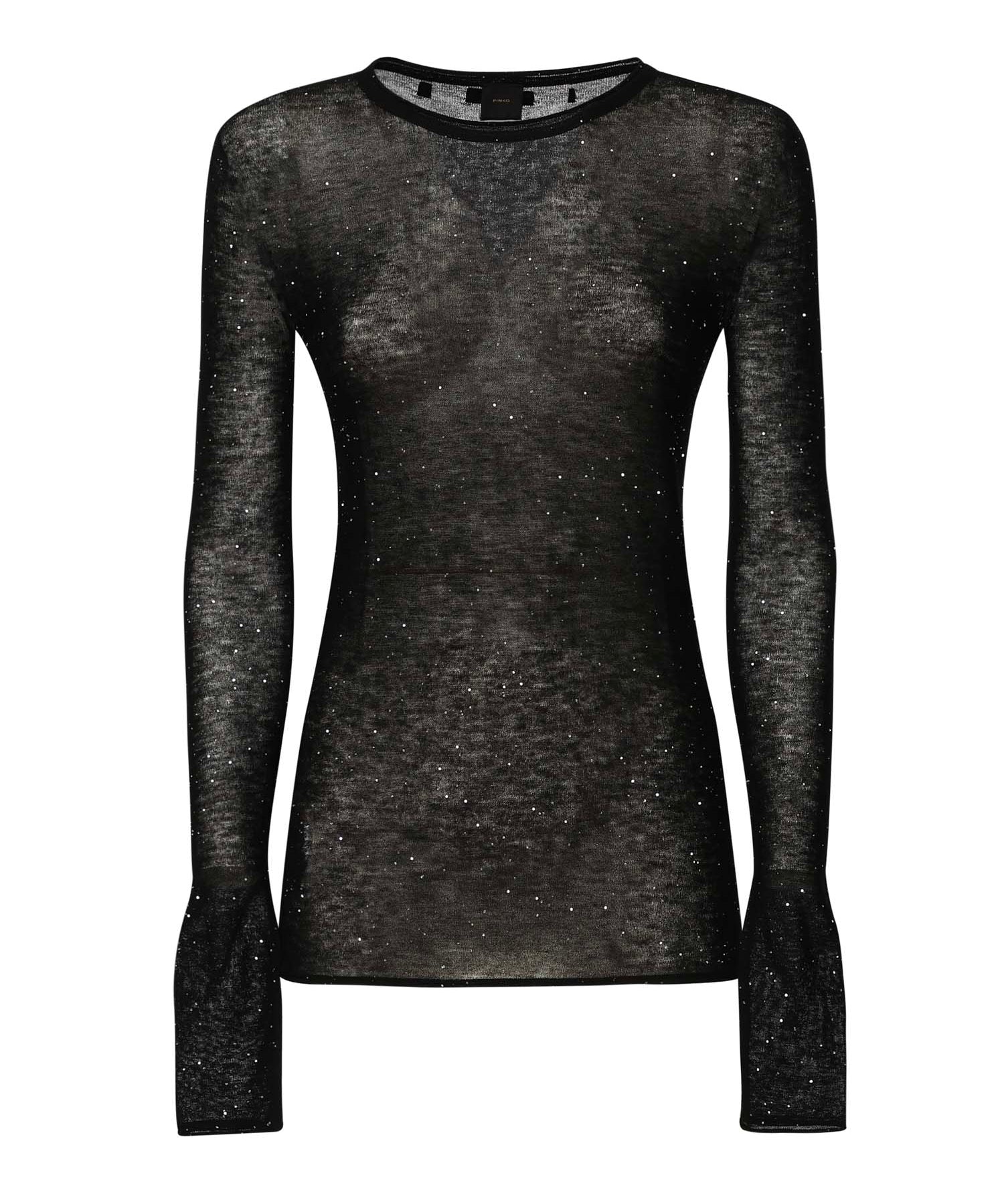 Maglia Pico con micro paillettes 105398 A2PMZ99 PINKO 