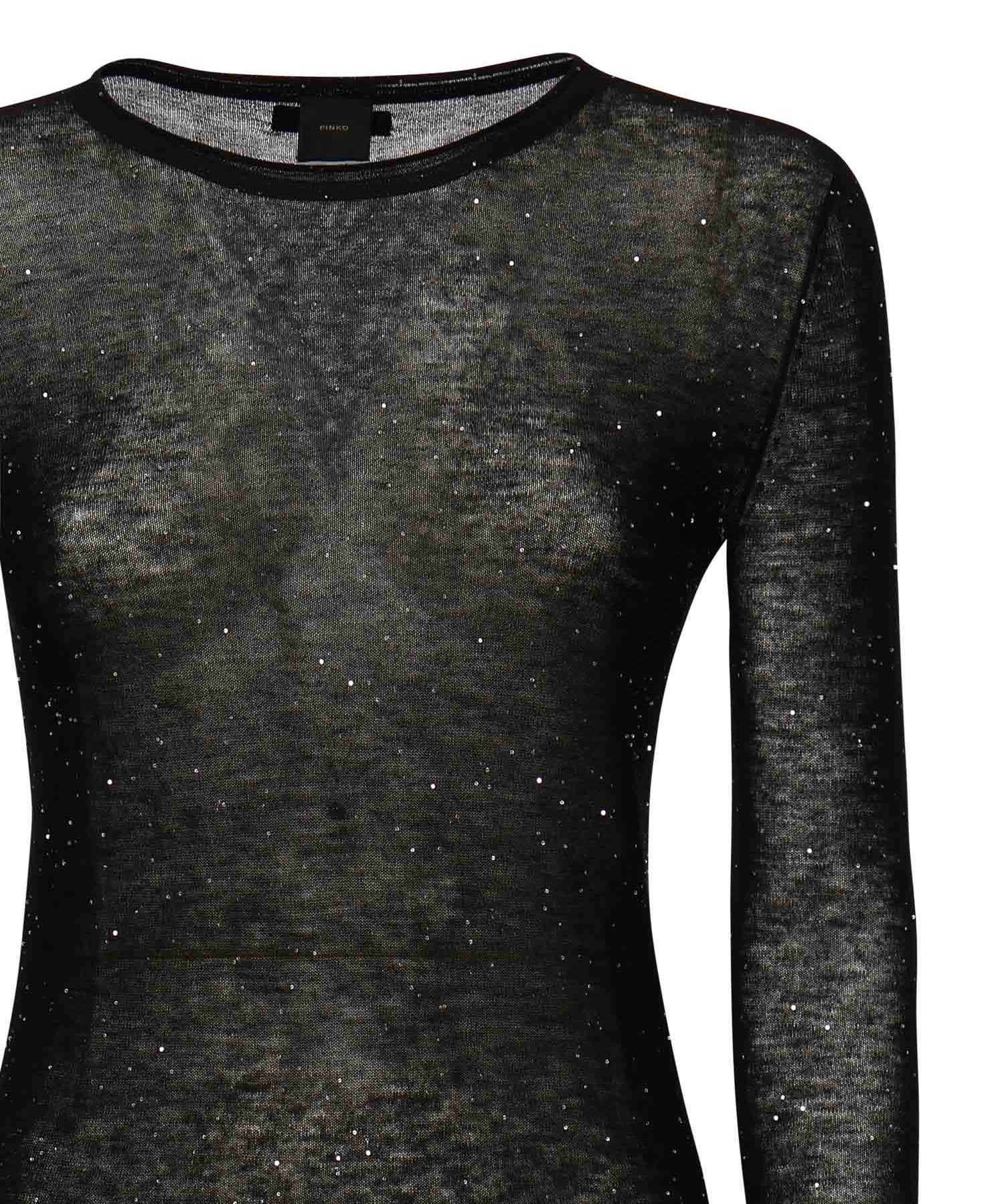 Maglia Pico con micro paillettes 105398 A2PMZ99 PINKO 