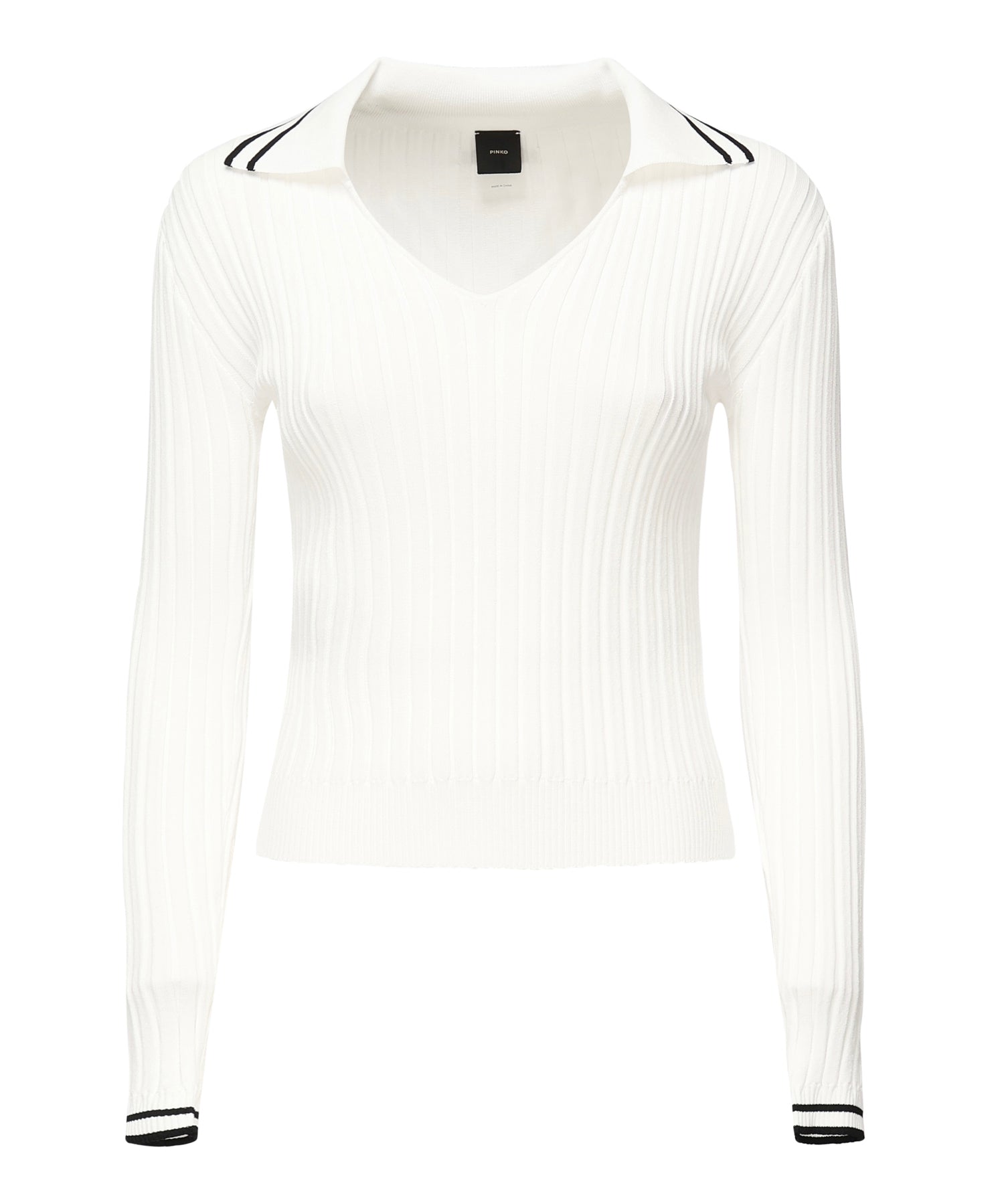 Maglia stile polo con logo<BR/> 105418 A2PSZ10 PINKO 