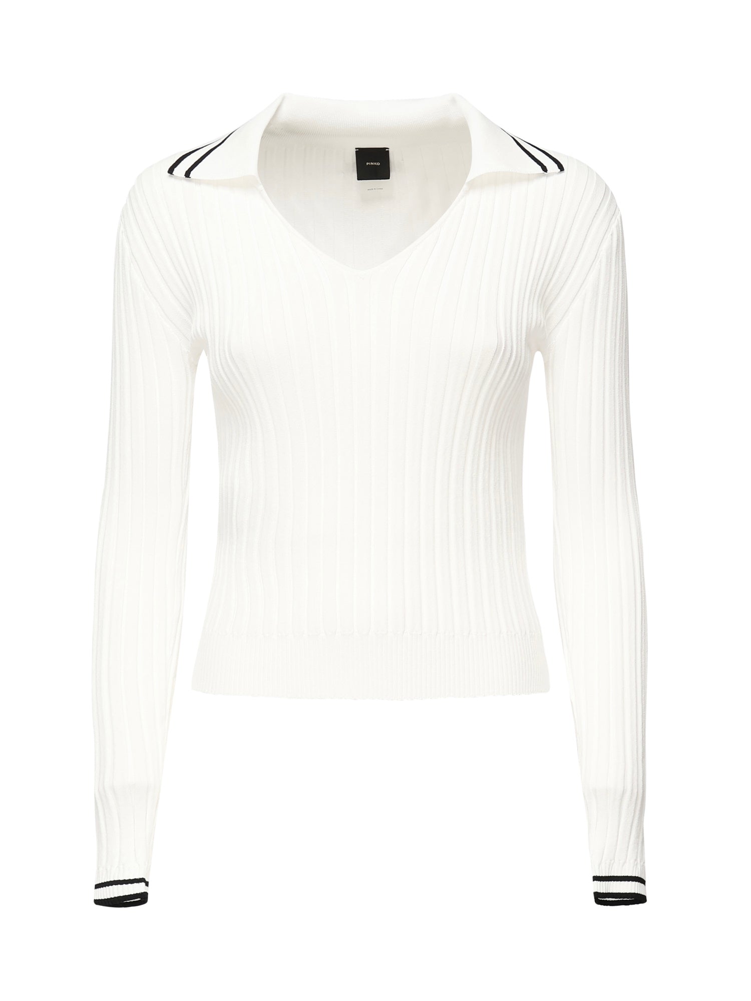 Maglia stile polo con logo<BR/> 105418 A2PSZ10 PINKO 