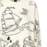 Maglione girocollo con fantasie 105427 A2PKZE1 PINKO 