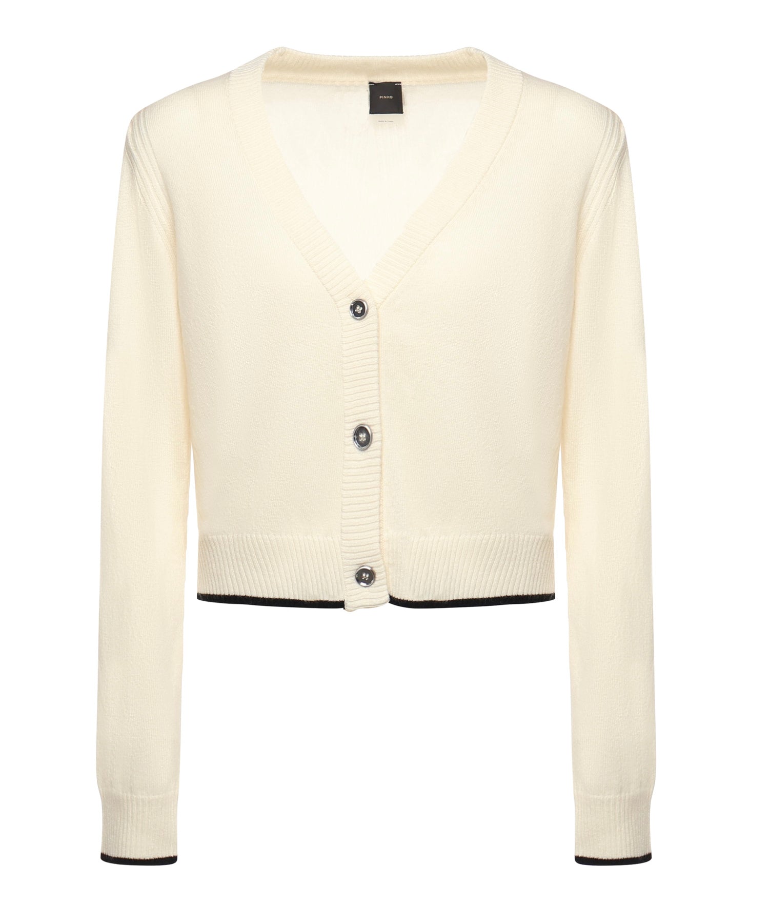 Cardigan con scollo a V<BR/> 105447 A2Q9Z13 PINKO 