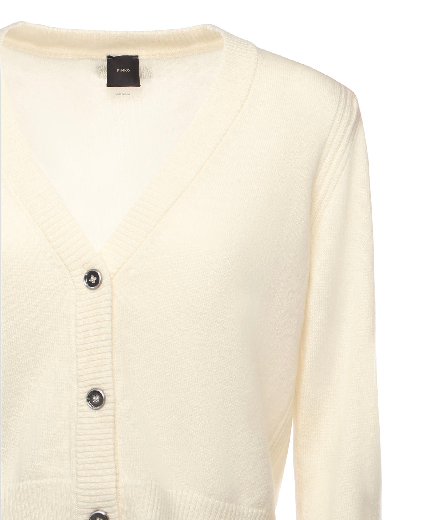 Cardigan con scollo a V<BR/> 105447 A2Q9Z13 PINKO 
