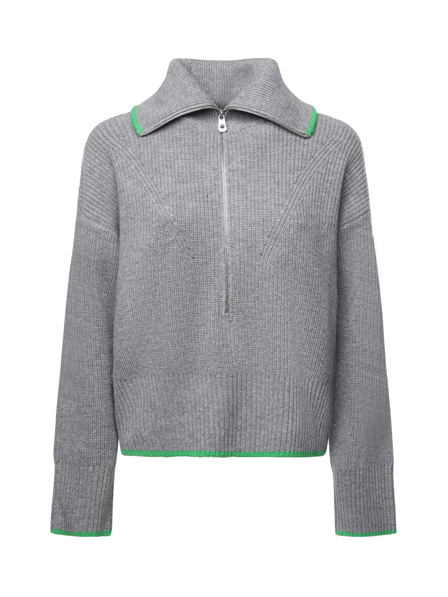 Maglia in lana e cashmere con zip 105448 A2Q9IS1 PINKO 