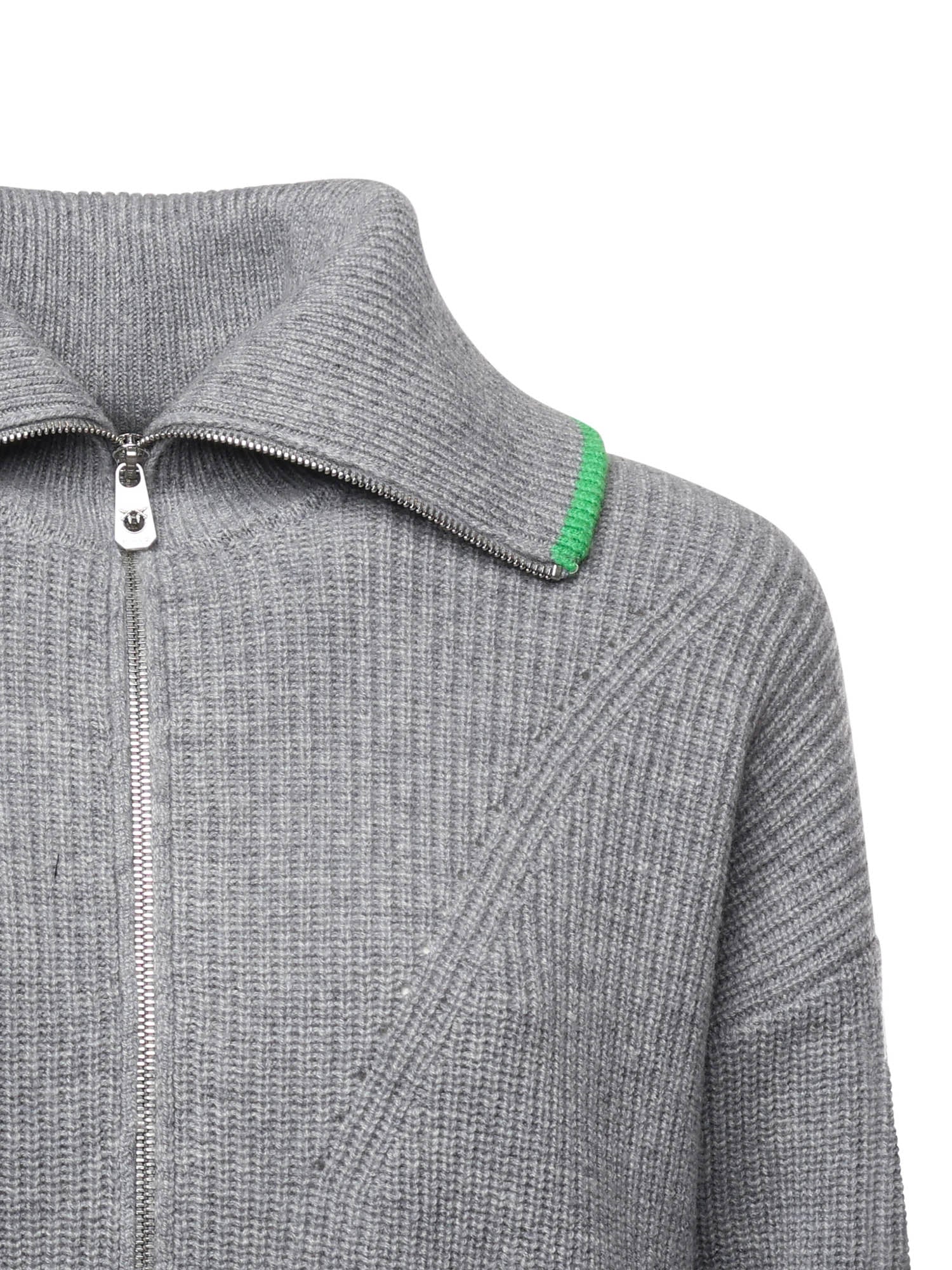 Maglia in lana e cashmere con zip 105448 A2Q9IS1 PINKO 