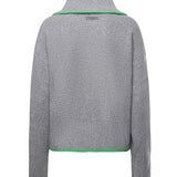 Maglia in lana e cashmere con zip 105448 A2Q9IS1 PINKO 