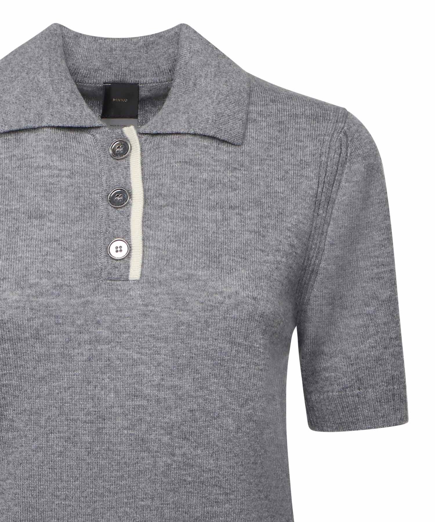 Maglia stile polo con logo 105450 A2Q9II2 PINKO 
