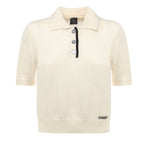 Maglia stile polo con logo 105450 A2Q9Z13 PINKO 