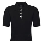 Maglia stile polo con logo 105450 A2Q9Z99 PINKO 