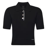 Maglia stile polo con logo 105450 A2Q9Z99 PINKO 