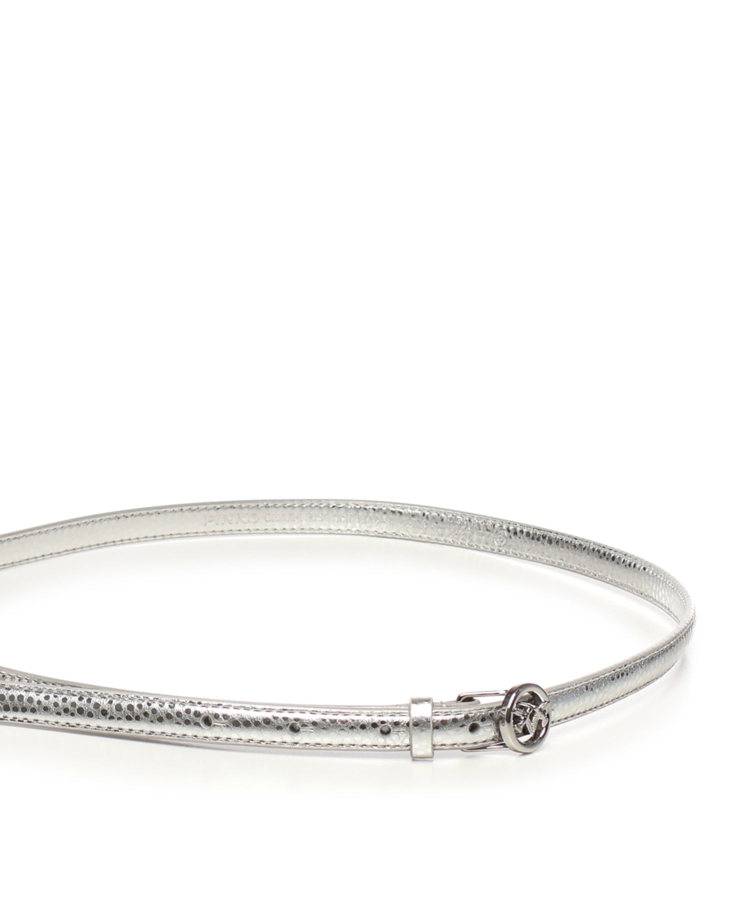 Cintura sottile in pelle bottalata laminata 105481 A2WDZZFN PINKO 