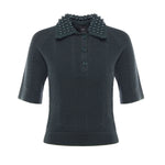 Maglia stile polo con perle 105484 A2QZX34 PINKO 