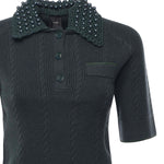 Maglia stile polo con perle 105484 A2QZX34 PINKO 