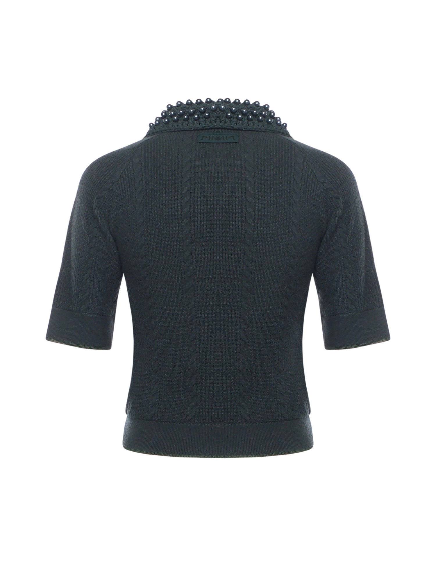 Maglia stile polo con perle 105484 A2QZX34 PINKO 