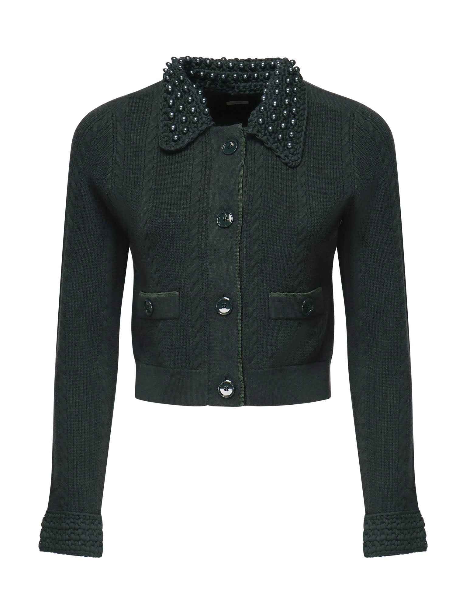 Giacca cropped in maglia 105485 A2QZX34 PINKO 