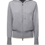 Cardigan con zip in lana e cashmere 105491 A2Q9II2 PINKO 