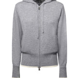 Cardigan con zip in lana e cashmere 105491 A2Q9II2 PINKO 
