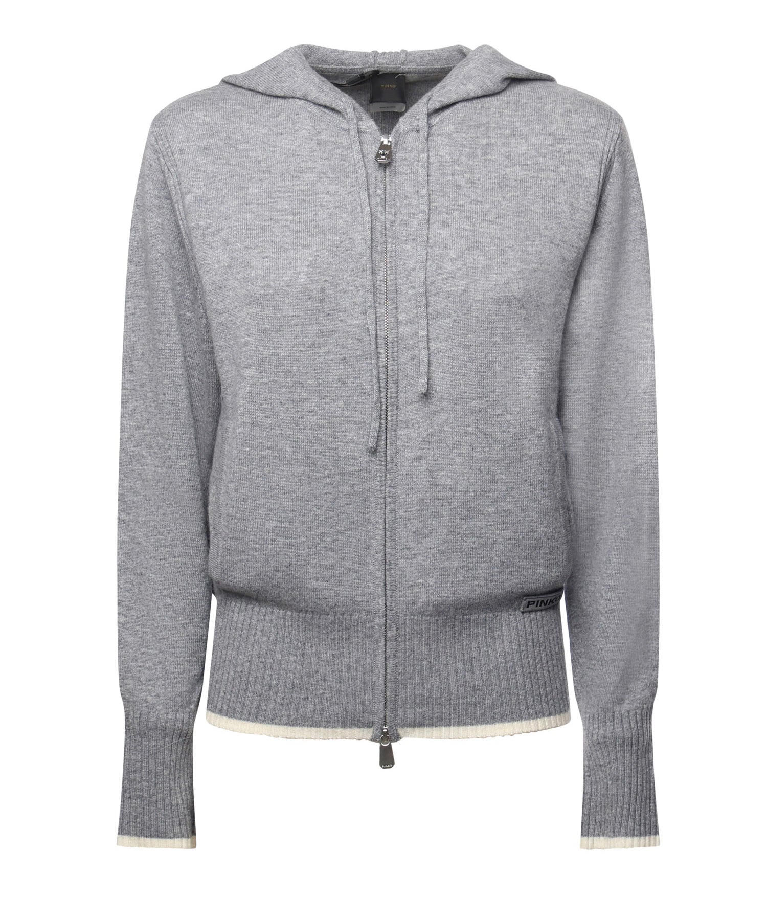Cardigan con zip in lana e cashmere 105491 A2Q9II2 PINKO 
