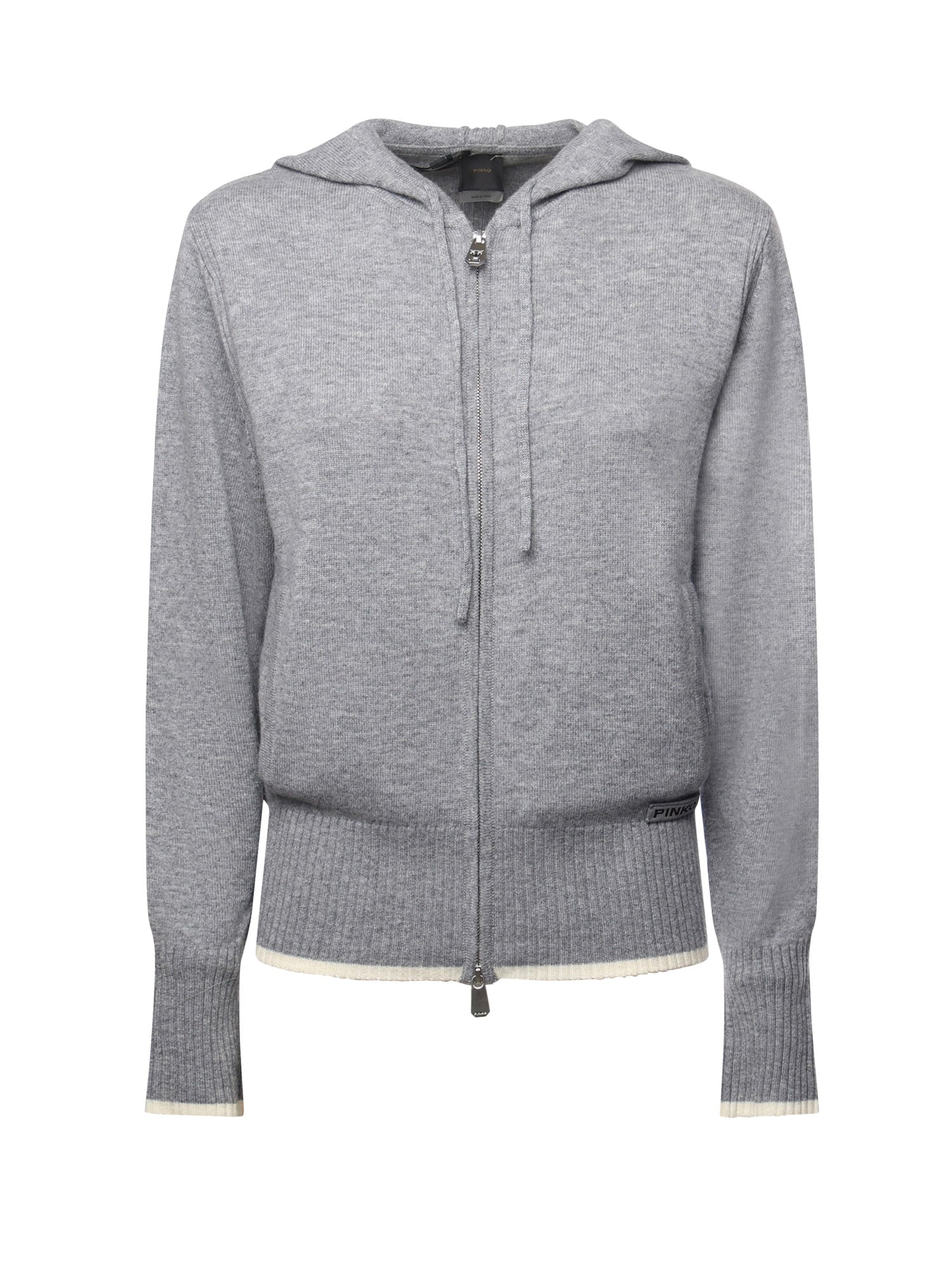 Cardigan con zip in lana e cashmere 105491 A2Q9II2 PINKO 