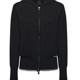 Cardigan con zip in lana e cashmere 105491 A2Q9Z99 PINKO 