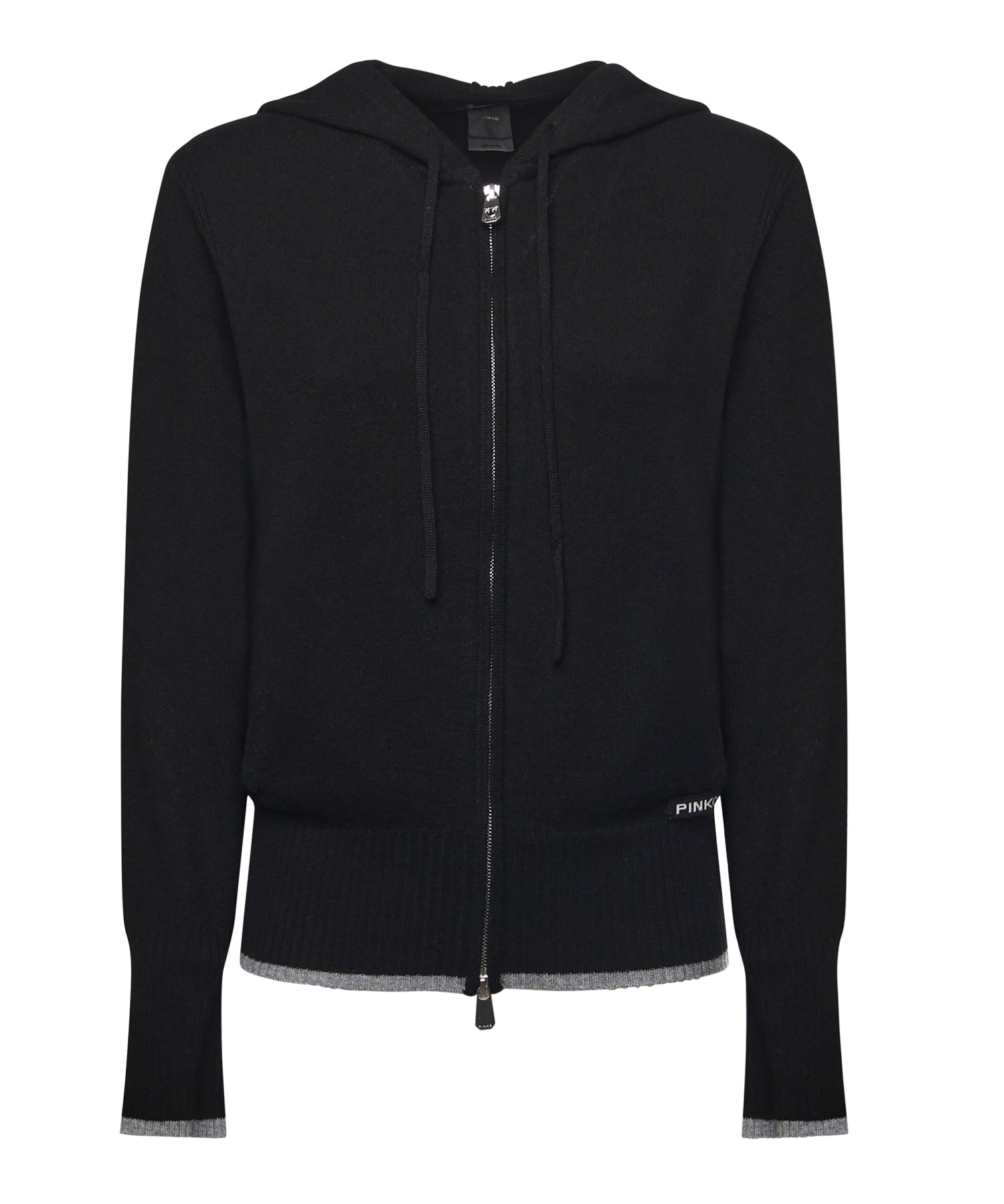 Cardigan con zip in lana e cashmere 105491 A2Q9Z99 PINKO 