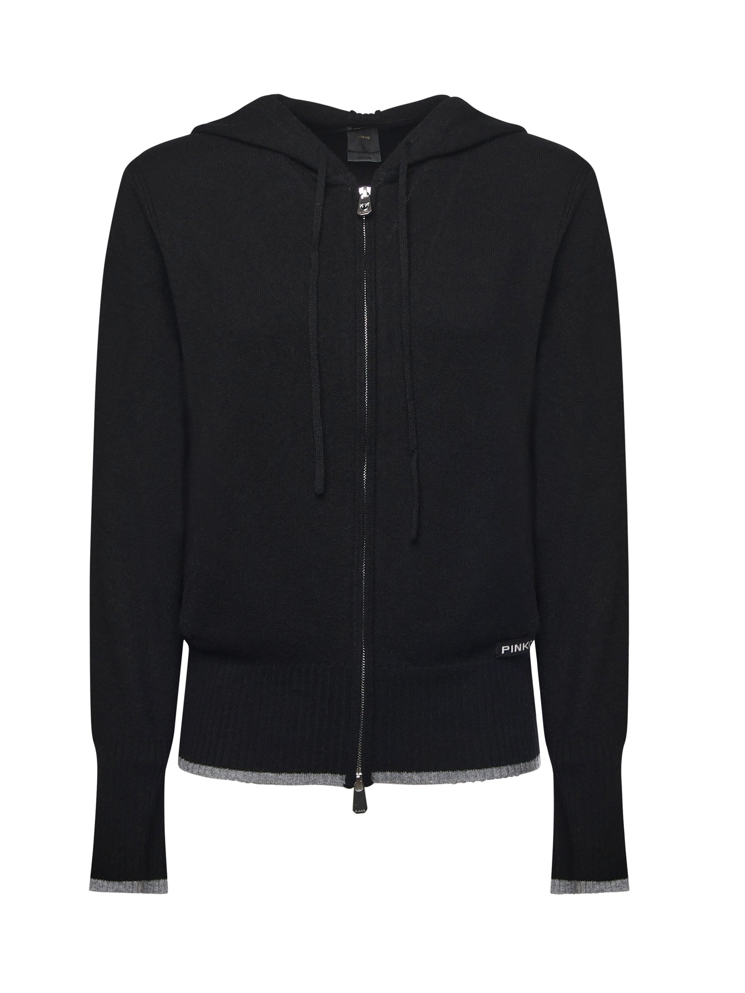 Cardigan con zip in lana e cashmere 105491 A2Q9Z99 PINKO 