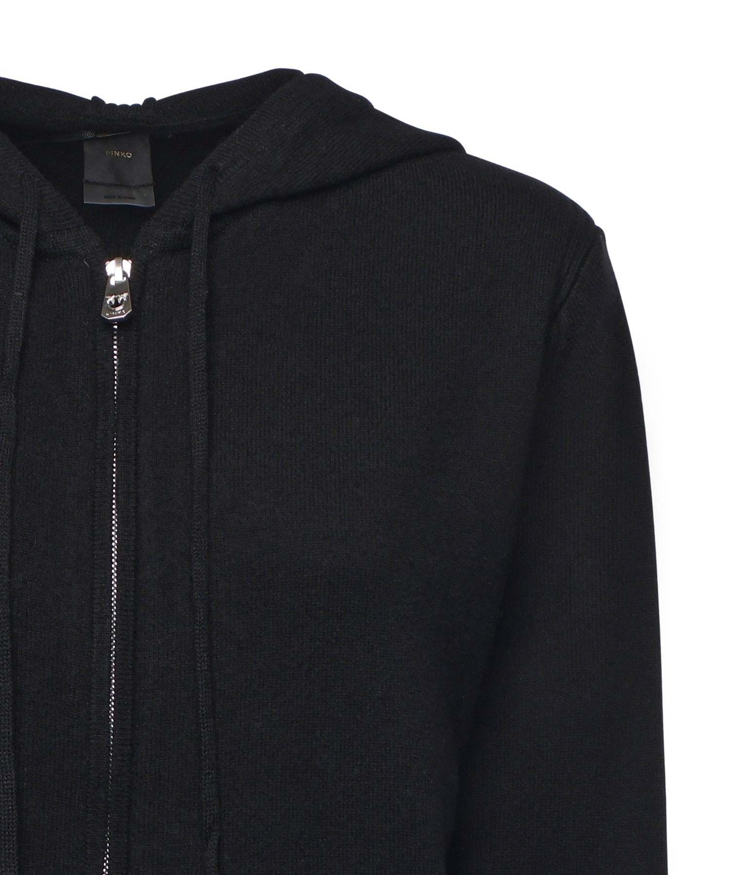 Cardigan con zip in lana e cashmere 105491 A2Q9Z99 PINKO 