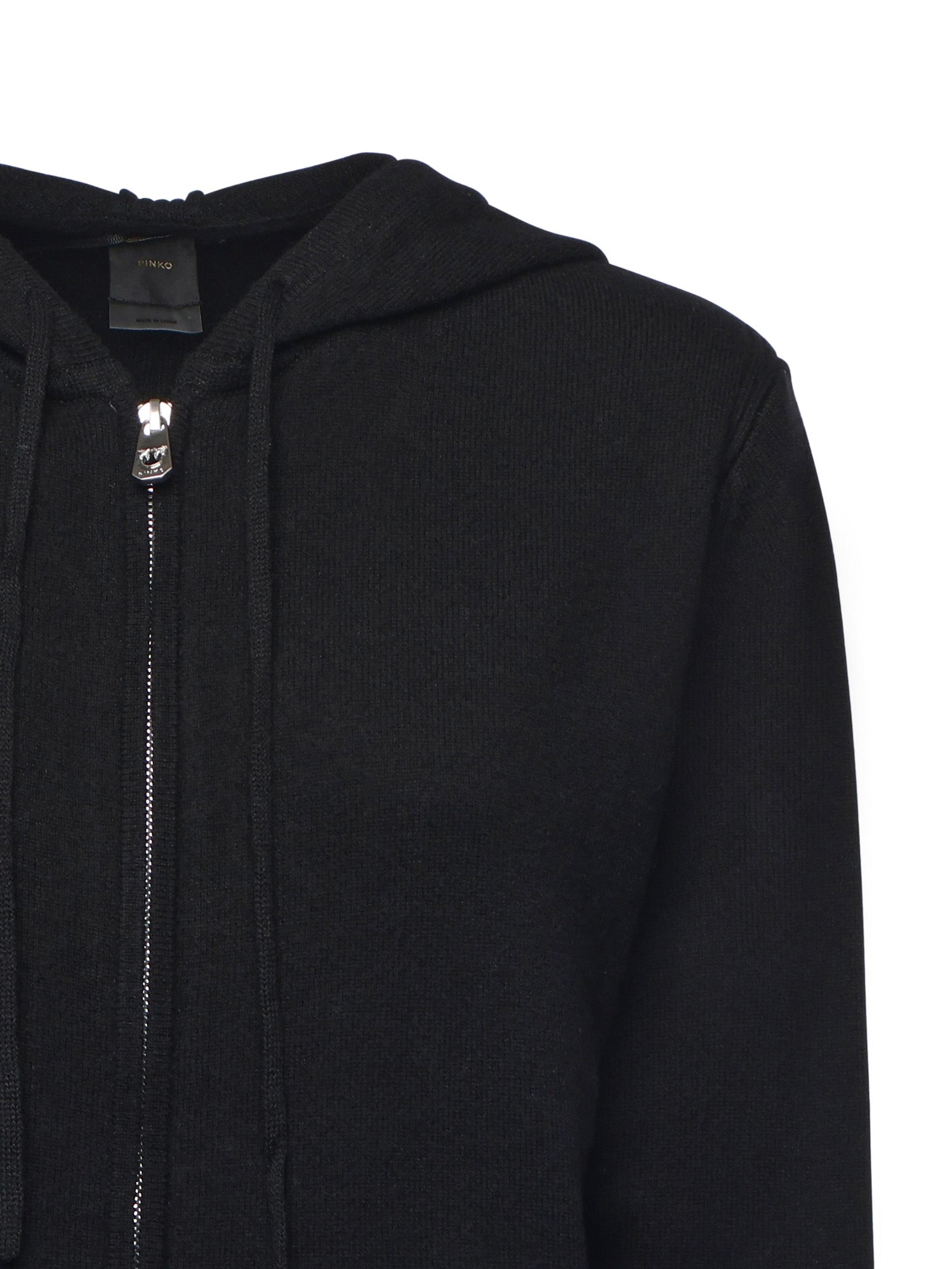 Cardigan con zip in lana e cashmere 105491 A2Q9Z99 PINKO 