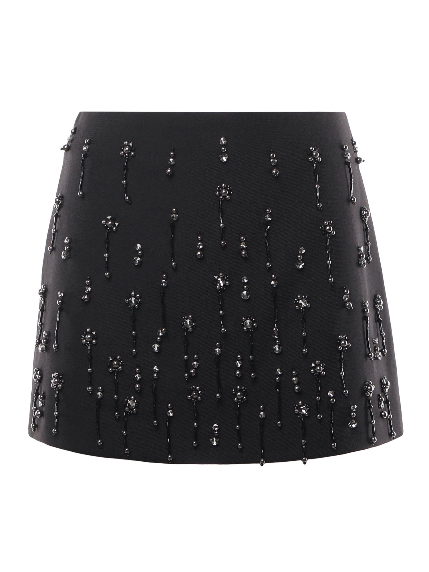 Minigonna con cristalli e perle 105496 A2PNZ99 PINKO 