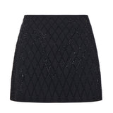 Minigonna con strass 105496 A2POZ99 PINKO 