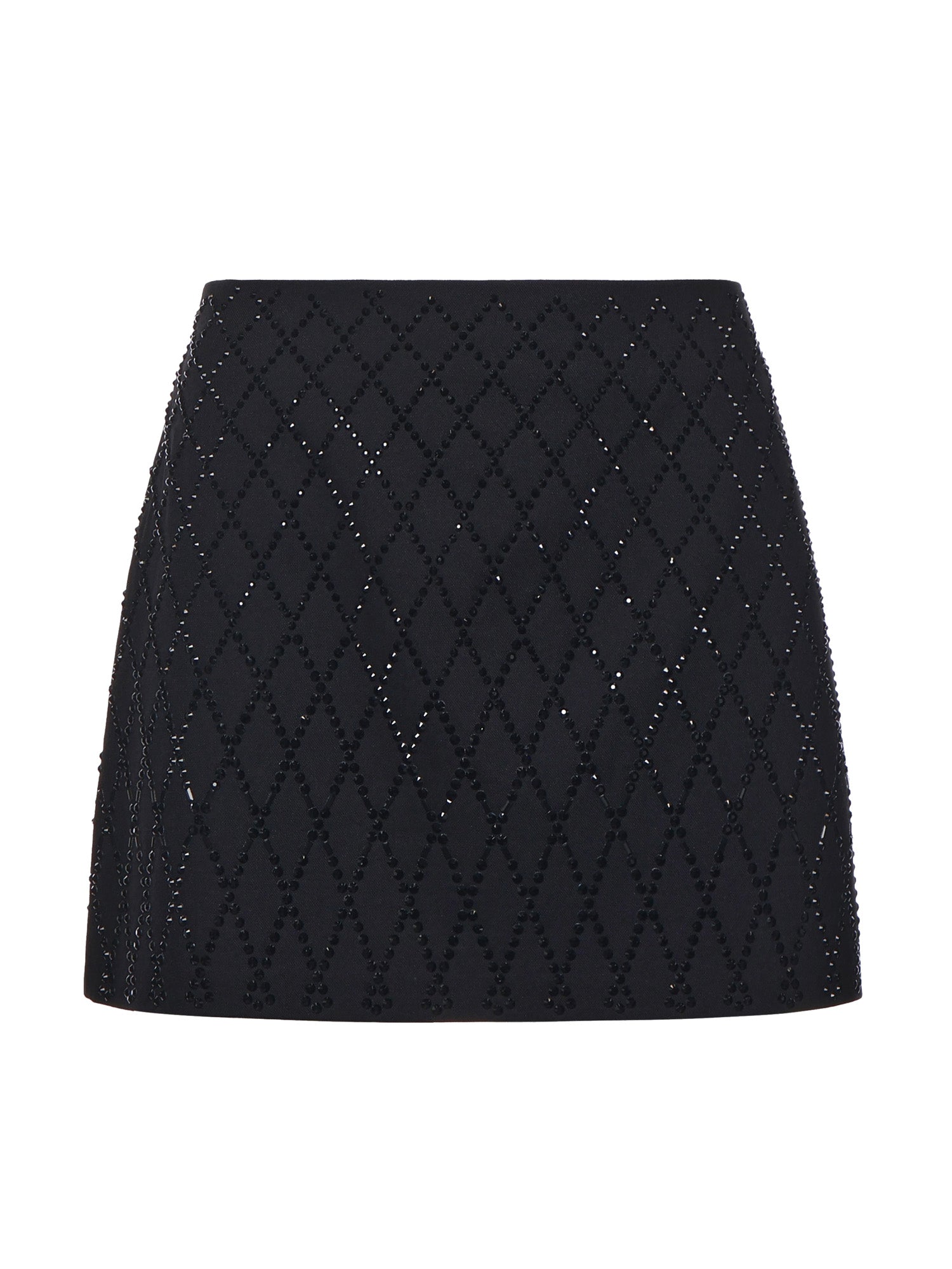 Minigonna con strass 105496 A2POZ99 PINKO 