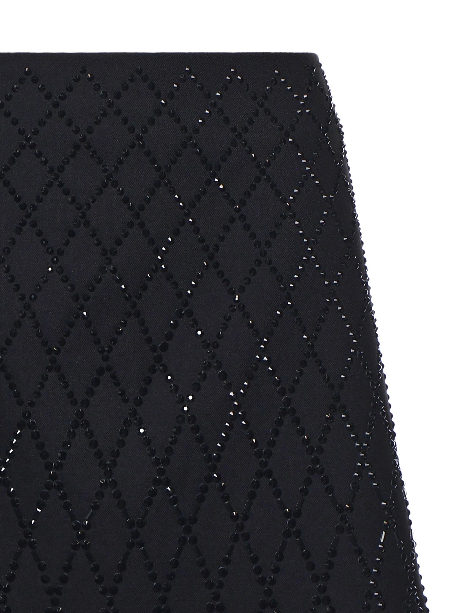 Minigonna con strass 105496 A2POZ99 PINKO 