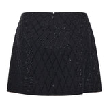 Minigonna con strass 105496 A2POZ99 PINKO 