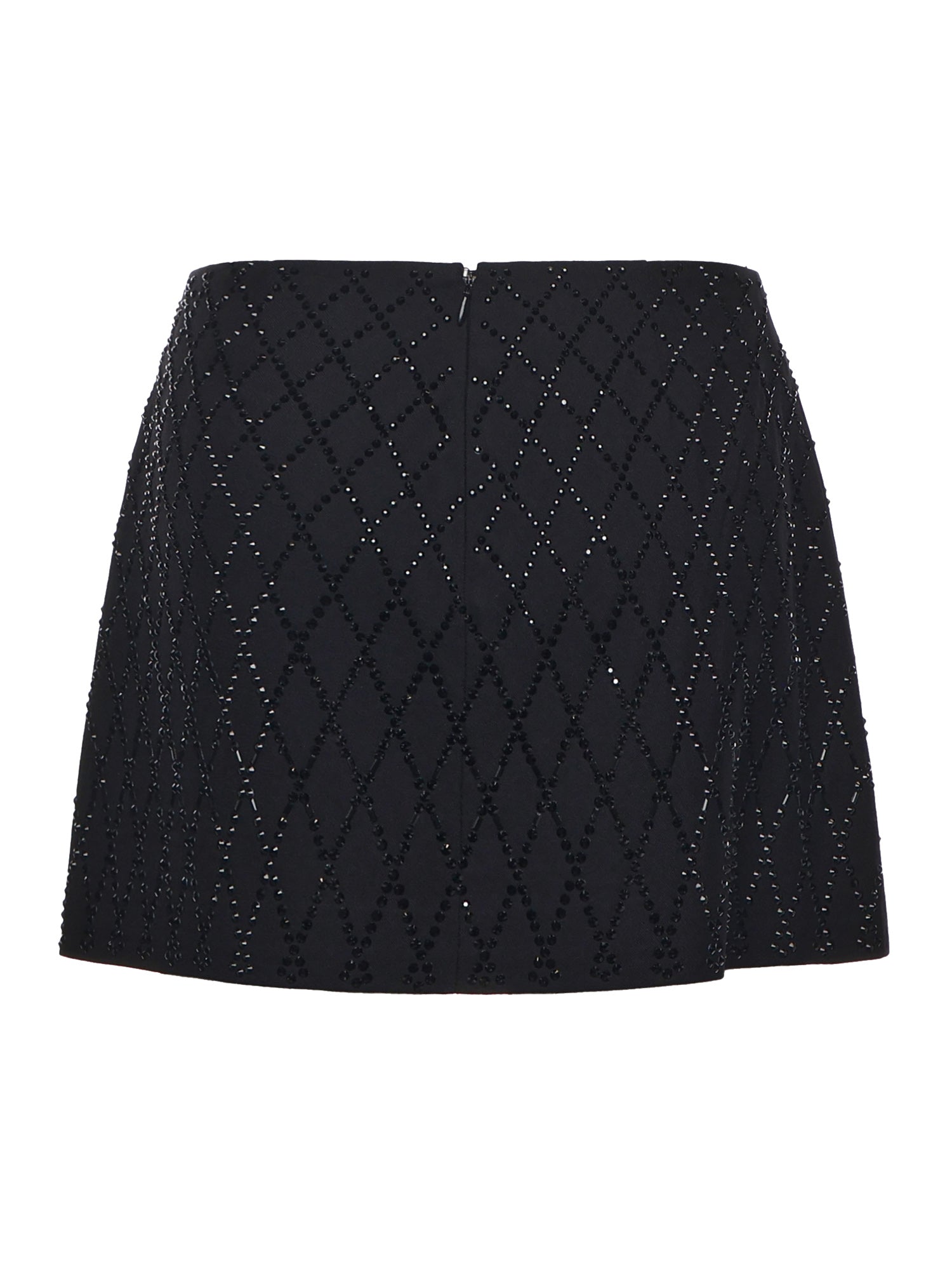 Minigonna con strass 105496 A2POZ99 PINKO 