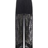 Pantaloni ampi in pizzo 105501 A2R7Z99 PINKO 