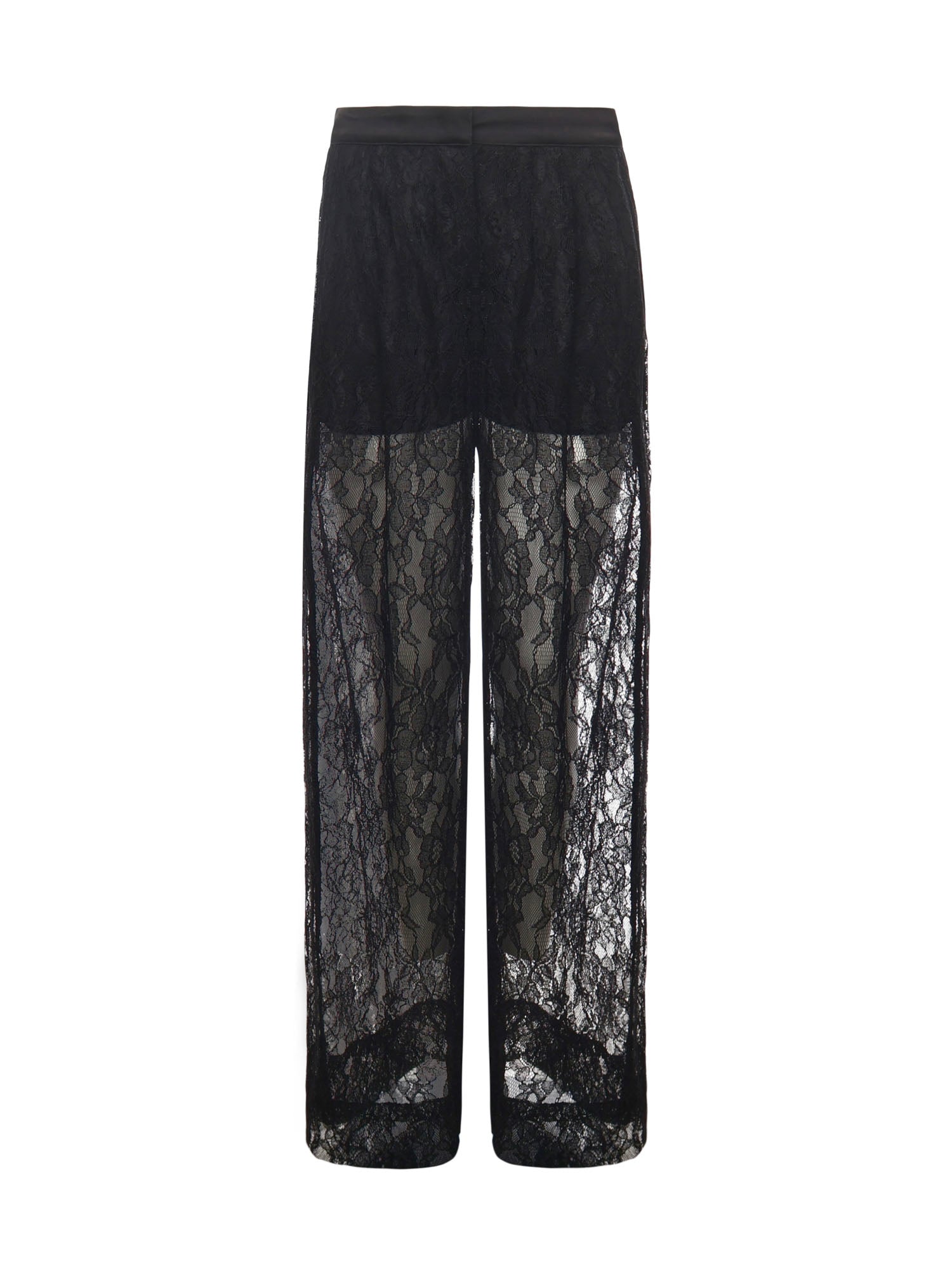 Pantaloni ampi in pizzo 105501 A2R7Z99 PINKO 